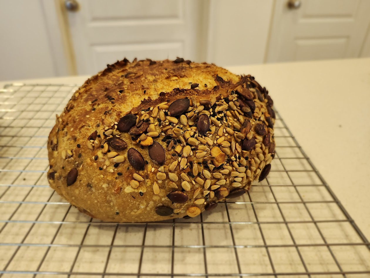 Seeded sourdough bread